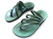 Green Genuine Leather Sandals for Women, Ladies' Everyday Classic Shoes, Comfortable Summer Flip-Flops Flats Minimalist Sandals, RAINBOW 