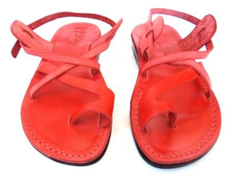 Ladies Pink Leather Summer Sandals, TEL AVIV image 3