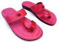 Women's Pink Toe Ring Leather Sandals, Ladies' Greek Style Summer Beach Sandals, EMPIRE product logo