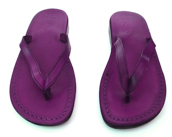 Leather Sandals for Women, Ladies' Everyday Shoes, Summer Flip-Flops Flats Sandals for Comfort Walking, MERMAID