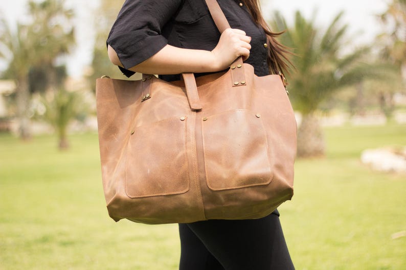 Leather Tote Woman FREE EXPRESS SHIPMENT Large Leather Tote Leather Tote Bag Tote Bag Leather Leather Tote Tote bag
