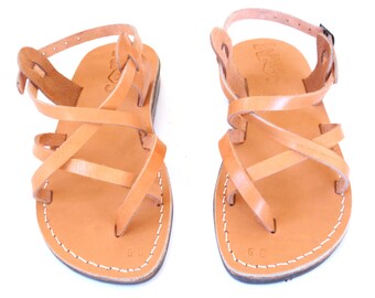 Natural Leather Jesus Sandals for Women and Men, TROY
