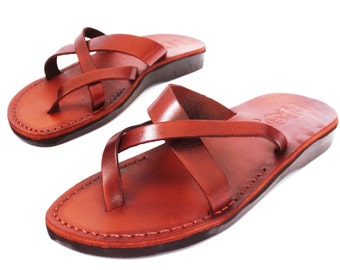 SALE ! New Leather Sandals X - Straps Men's Shoes Thongs Flip Flops Flats Slides Slippers Biblical Bridal Wedding Colored Footwear Designer