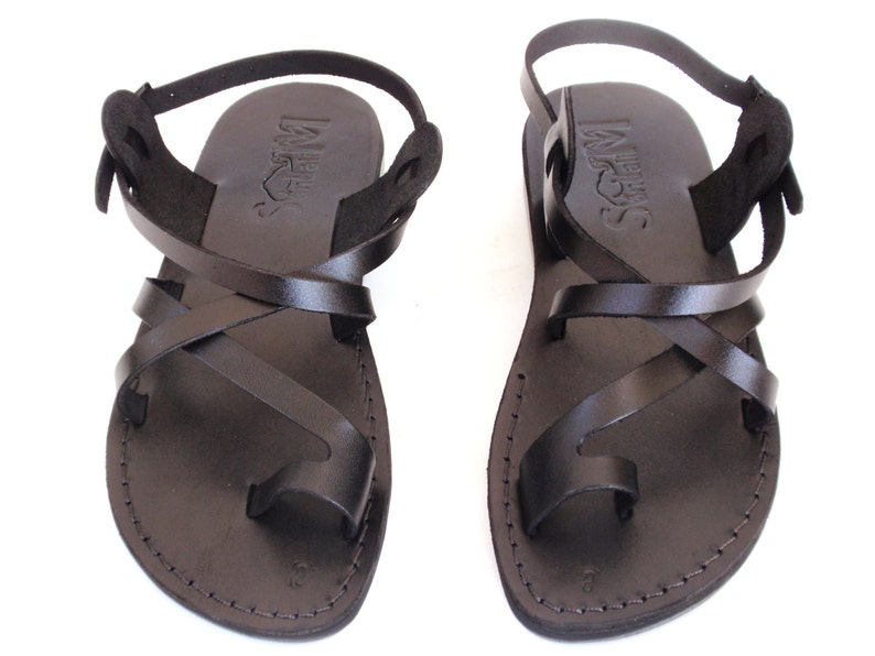 Brown Jesus Classic Leather Flats Sandals for Women and Men - Etsy