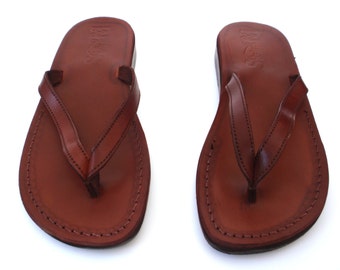 Aanbieding! Nieuwe met de hand gemaakte leren sandalen Heren & Dames schoenen riemen Teenslippers Instapschoenen Inschuifslippers