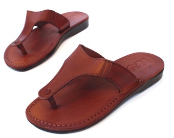 AUSVERKAUF! Neue Handgefertigte Leder Sandalen Männer Frauen Riemen Flip Flops Flats Slides Hausschuhe Jesus Biblisch Farbig Schuhe Designer
