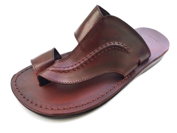 Brown Leather Sandals for Men and Women Unique Handcrafted - Etsy