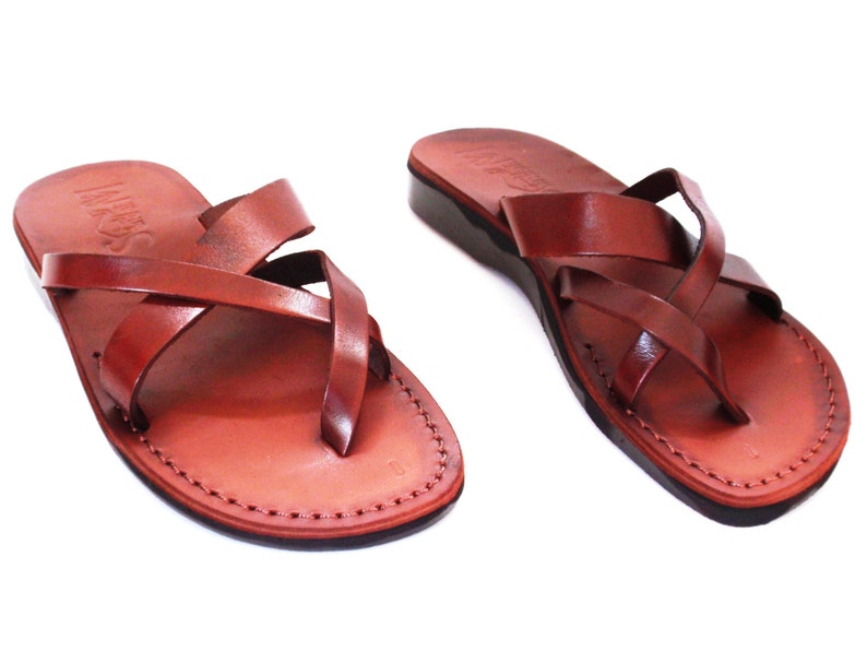 SALE New Leather Sandals X Straps Men's Shoes Thongs Etsy