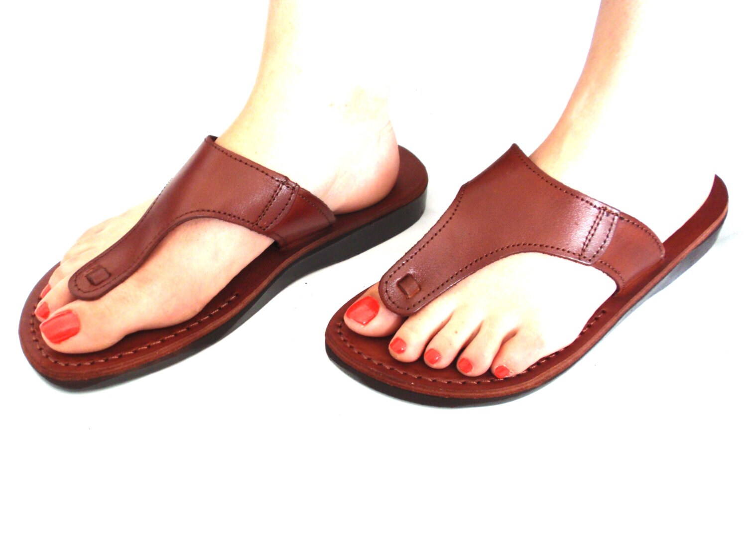 trendy leather sandals