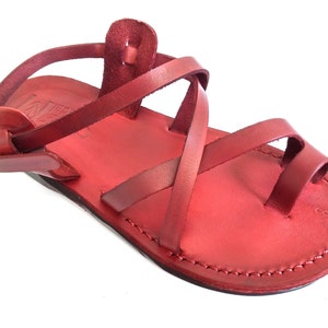 AUSVERKAUF! Neue Handgefertigte Leder Sandalen Männer Frauen Riemen Flip Flops Flats Slides Hausschuhe Jesus Biblisch Farbig Schuhe Designer