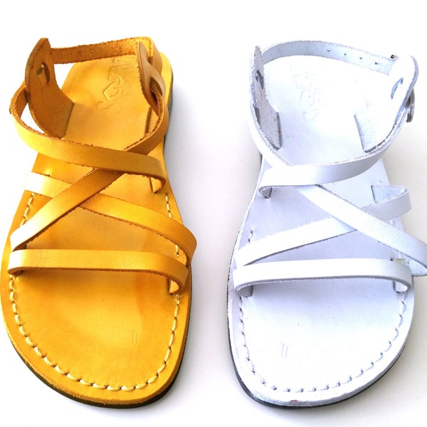 Handmade Leather Sandals for Women and Men, Greek Ancient Spartan Roman Sandals, Summer Beach Flats Gladiator Sandals, LONDON