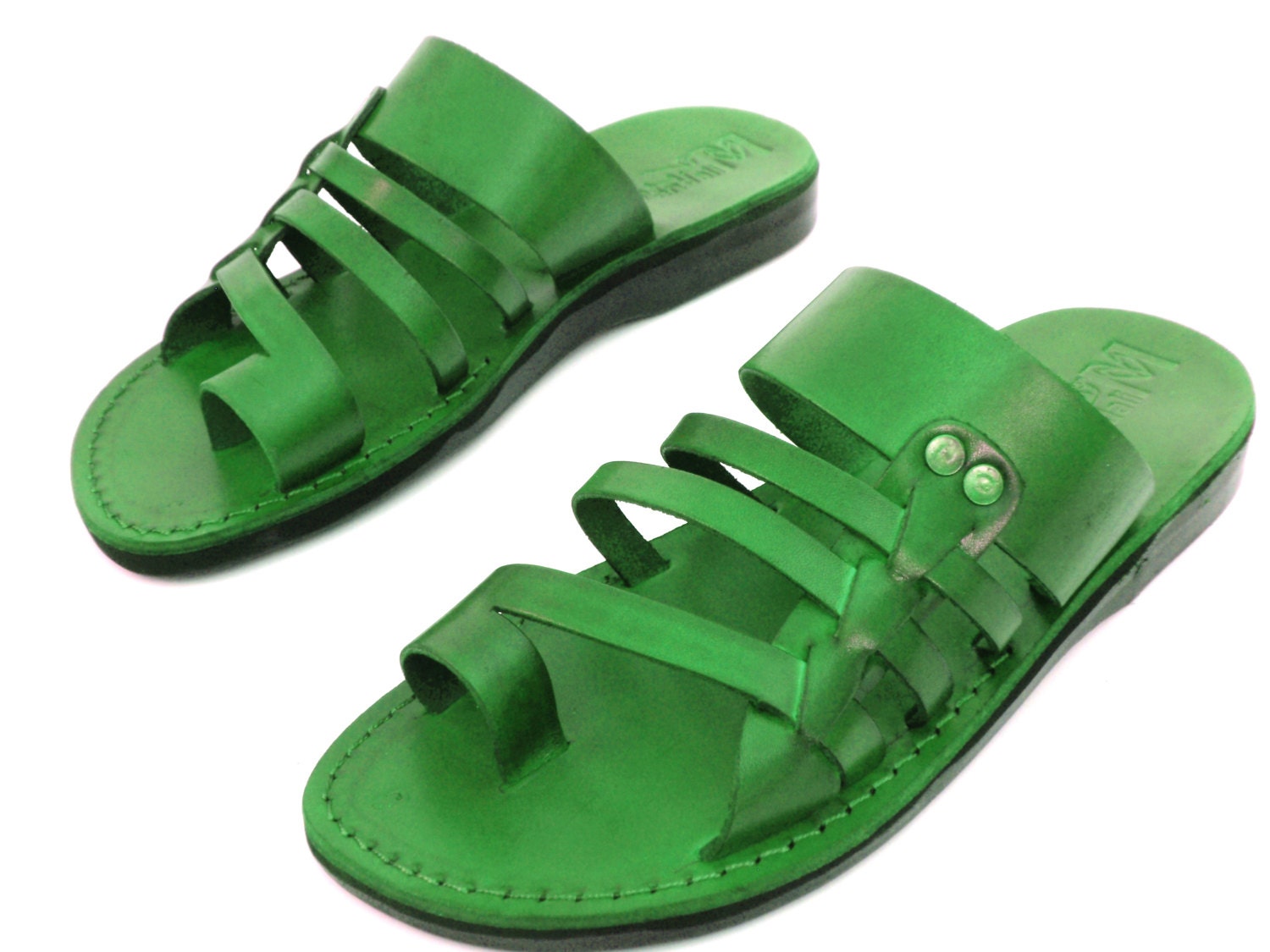 Summer Comfortable Leather Sandals, Yahel Women's Green Custom Etsy - Sandalimshop