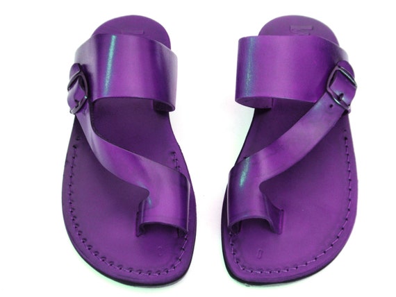 purple jesus sandals
