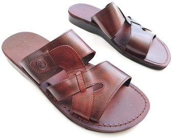 New 2022 Summer Collection, Brown Greek style Sandals, Handmade Leather Spartan Sandals for Men, Jesus Roman Men's Sandals KOLONAKI