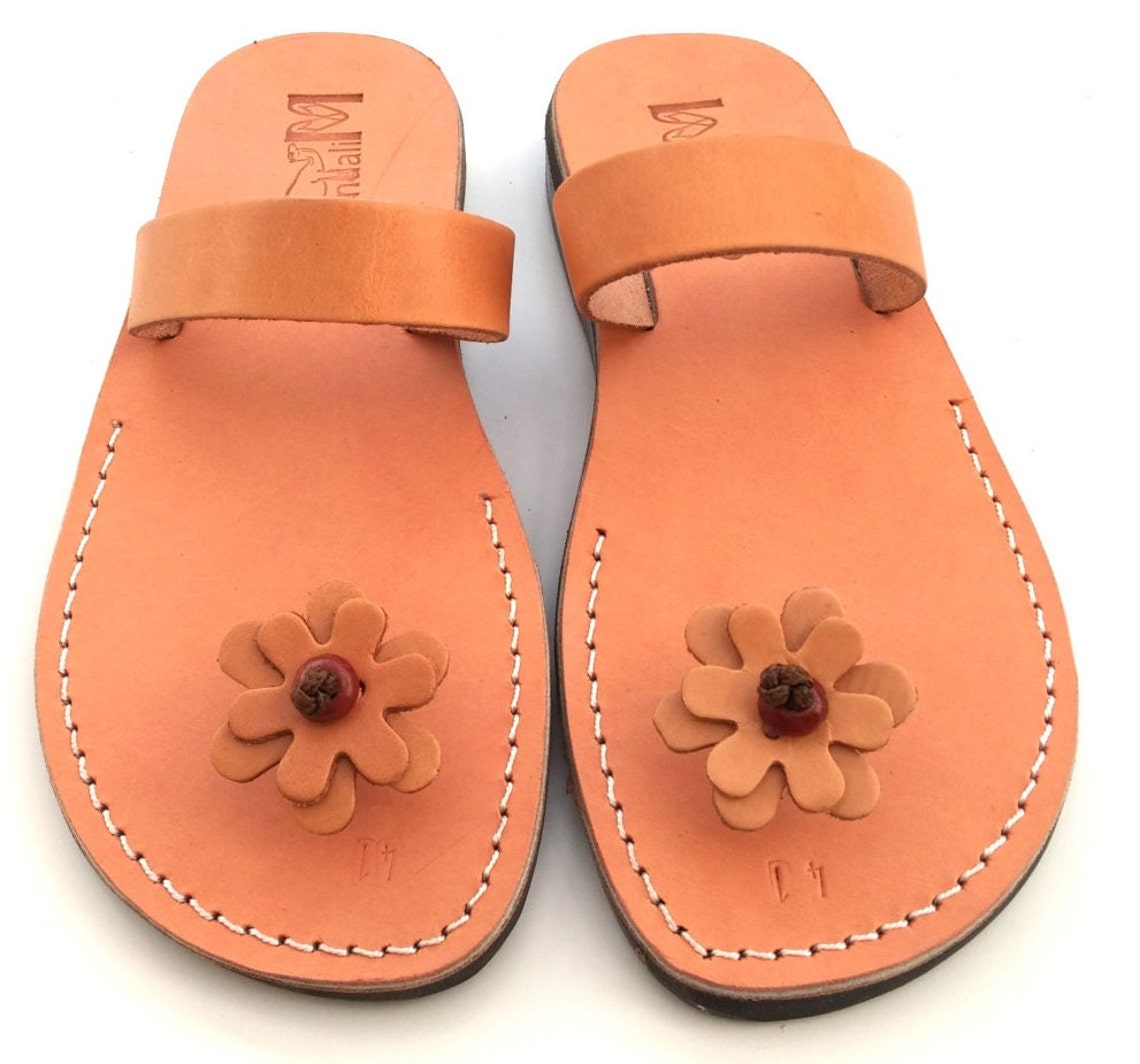 Women's Green Leather Sandals Classic Summer Everyday Etsy