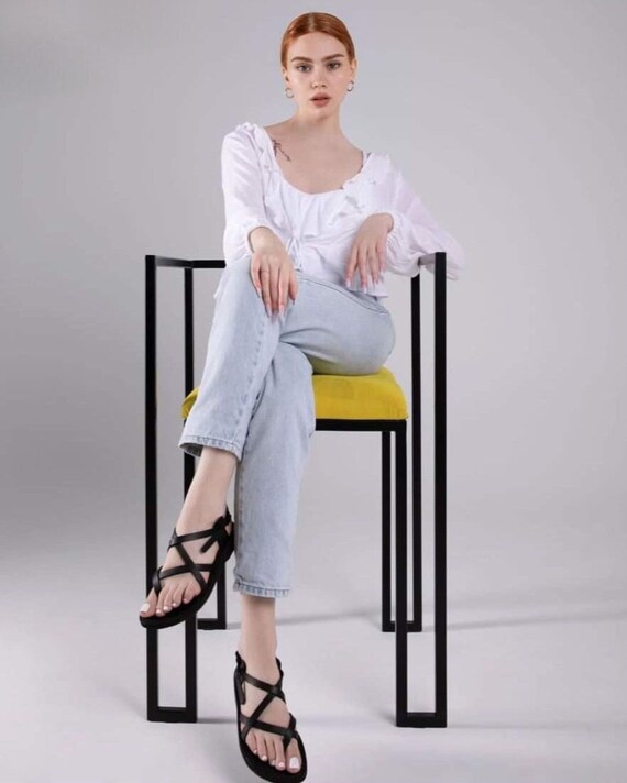 ladies leather jesus sandals