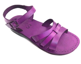 purple jesus sandals