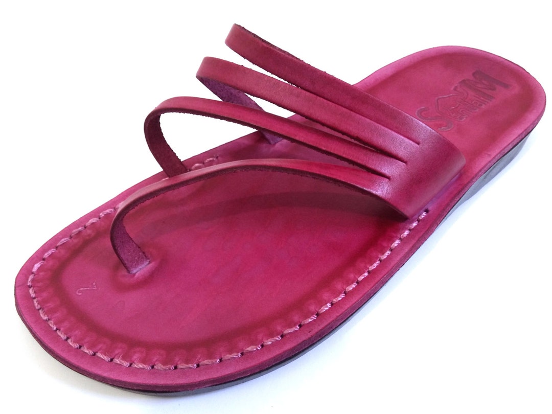 Women s Genuine Leather Flip Flops Sandals Ladies Summer Beach Flats