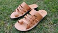Tan Leather Jesus Sandals for Women and Men, YAHEL product logo