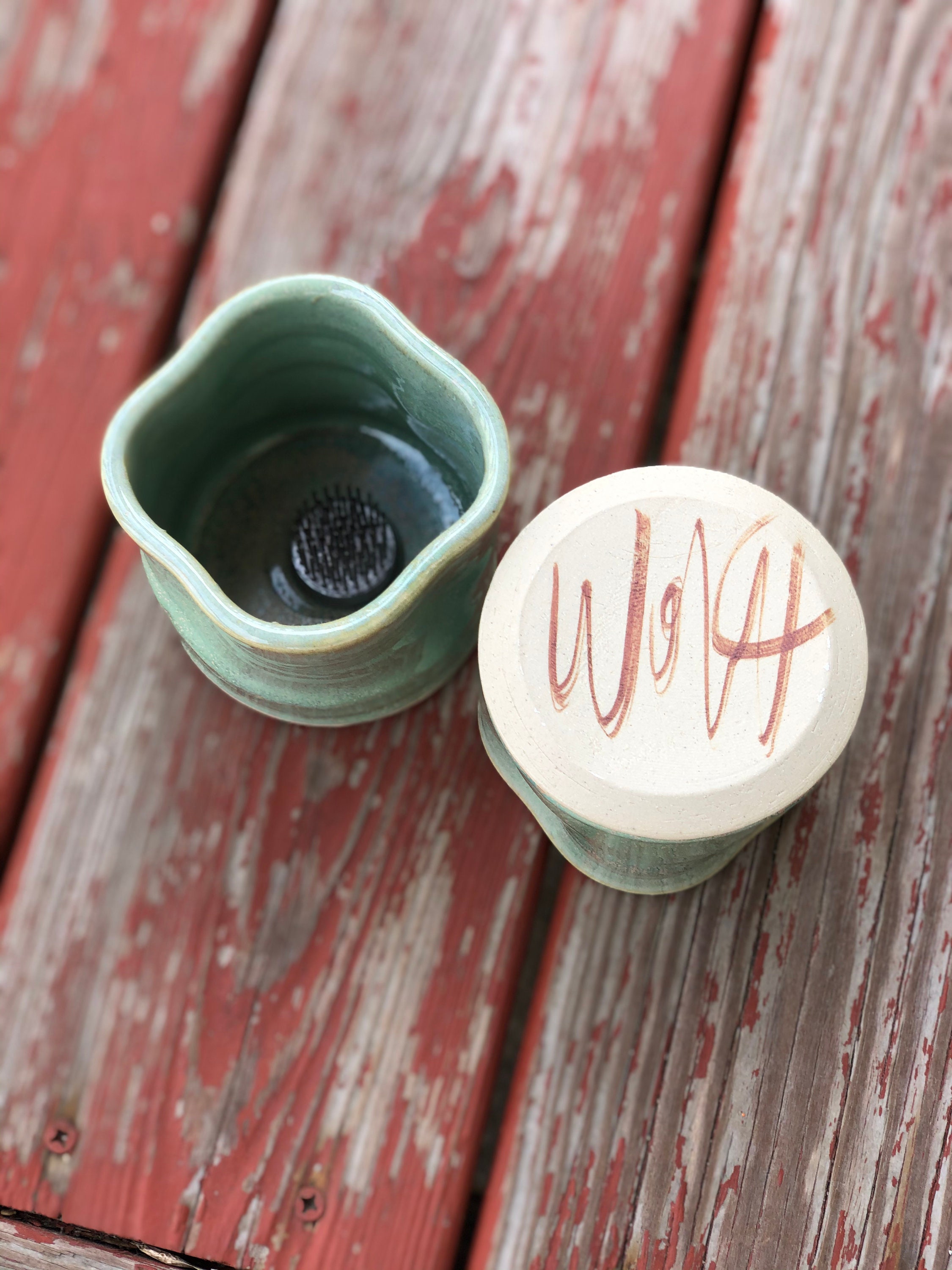 Ikebana Vase (Green Glaze)