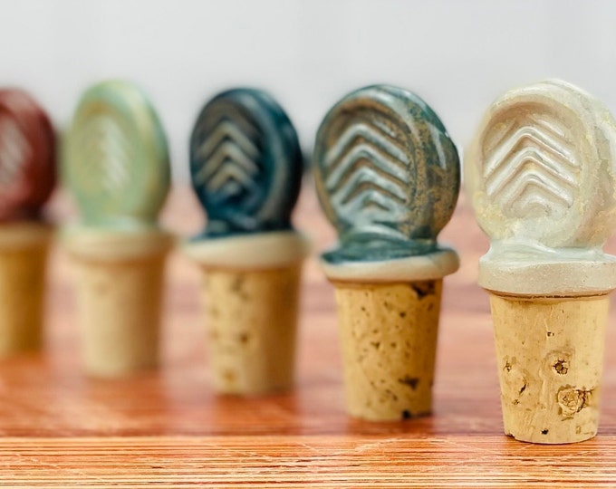 Featured listing image: 4- Ceramic Wine Stoppers (Holiday Special)