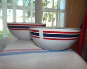 1960s Enamelware Bowls Scandinavian Mid Century Modern Kitsch Kitchen