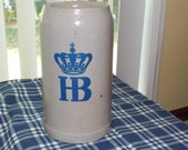 German Beer Stein Stoneware HB Pottery Beer Mug