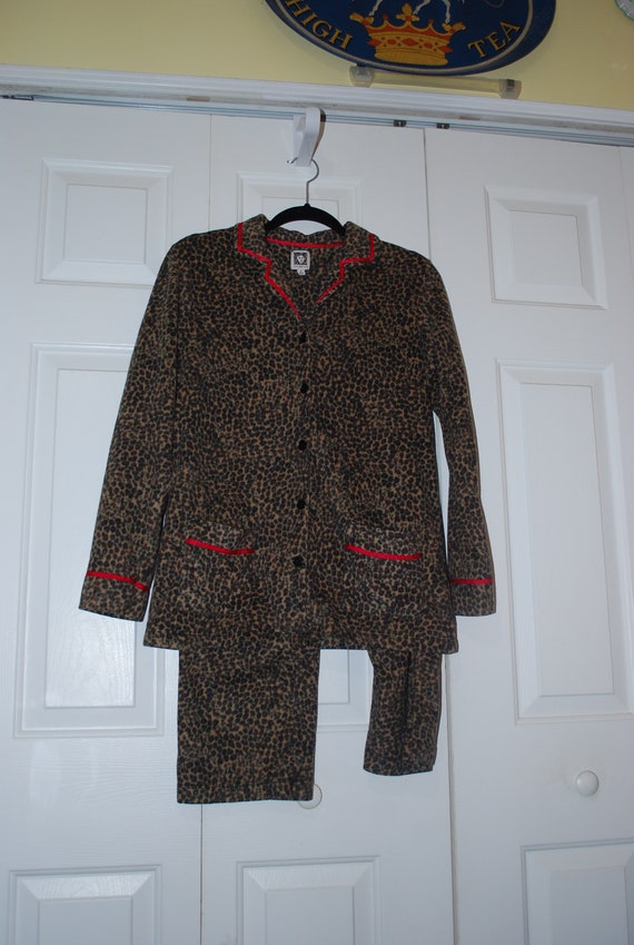 Vintage Animal Print Pajamas Anne Klein Leopard L… - image 10