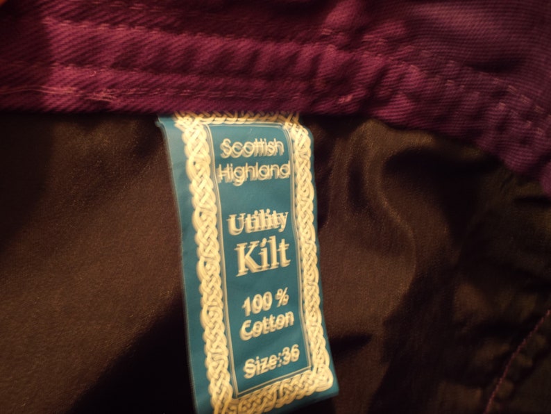 Scottish Purple Utility Kilt Women/'s Vintage Scottish Kilt