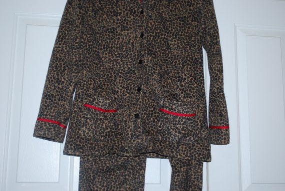 Vintage Animal Print Pajamas Anne Klein Leopard L… - image 7