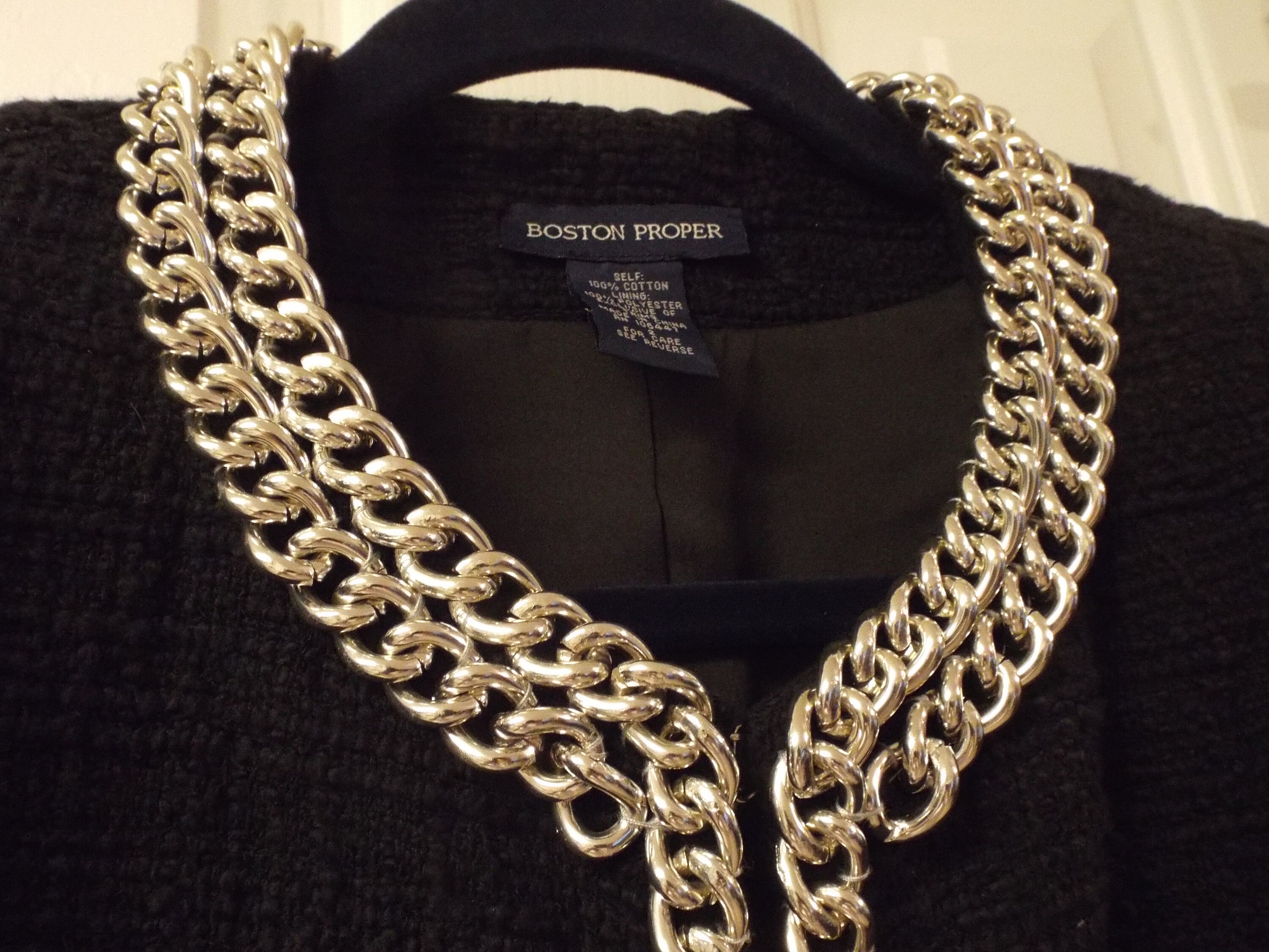 Black Jacket Chains Women's Vintage Gothic Fashion With a Etsy