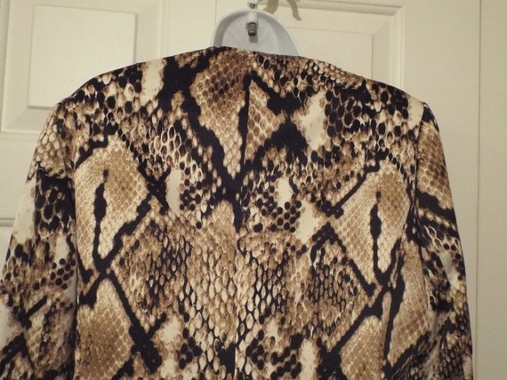 Anne Klein Jacket, Snake Print Duster - image 9