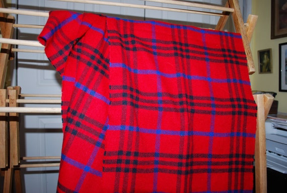 Red Black Plaid Abercrombie & Fitch Scarf - image 3