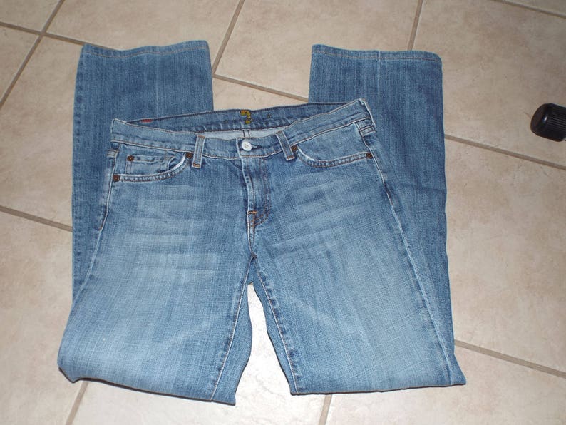 Men/'s 1990s Jeans Distressed Jeans For All Mankind Size 28 Boot Cut Denim Fall Fashion
