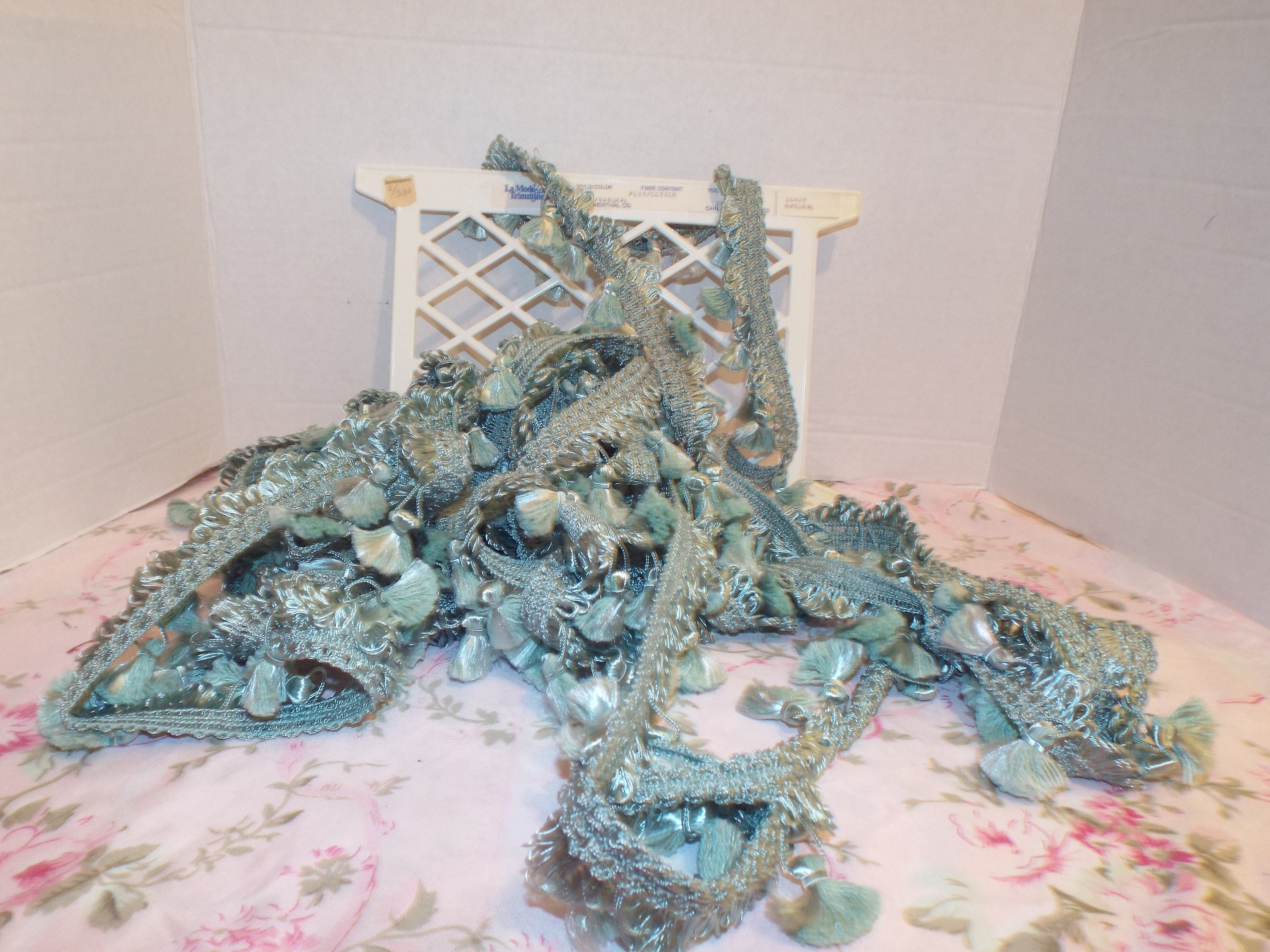 Blue Green Tassel Fringe by the Yard Fringe Etsy