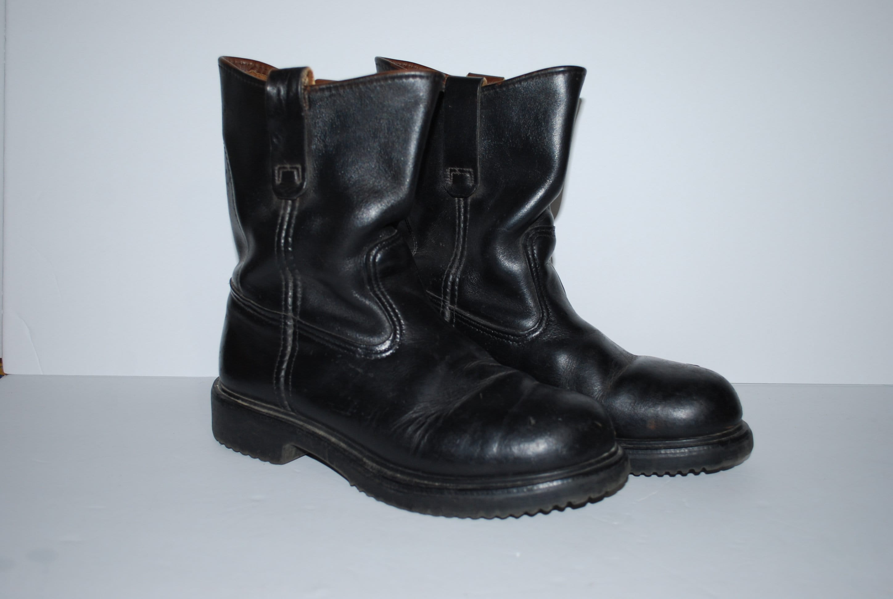 Men's Red Wing Leather Black Boots Size   Etsy