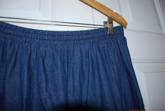 Vintage Maxi Jean Skirt Size 16 Women's Long Blue… - image 7