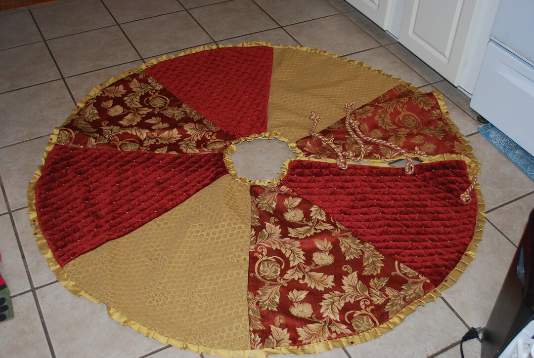 Elegant Christmas Tree Skirt Heirloom Etsy