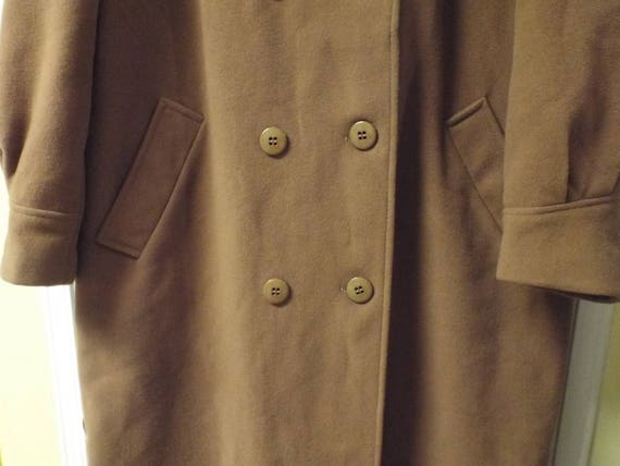 Oversized Cashmere Wool Long Coat Vintage 1980s - image 5