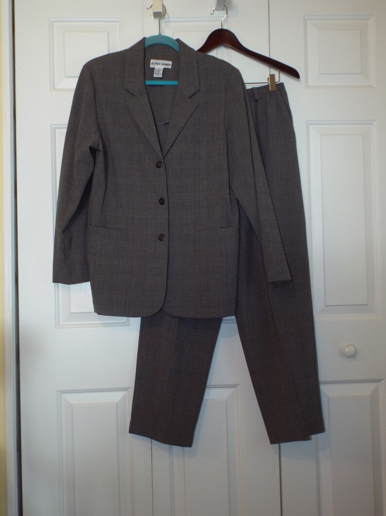 Alfred Dunner Plaid Suit Women's Plaid Pant Suit 80s | Etsy