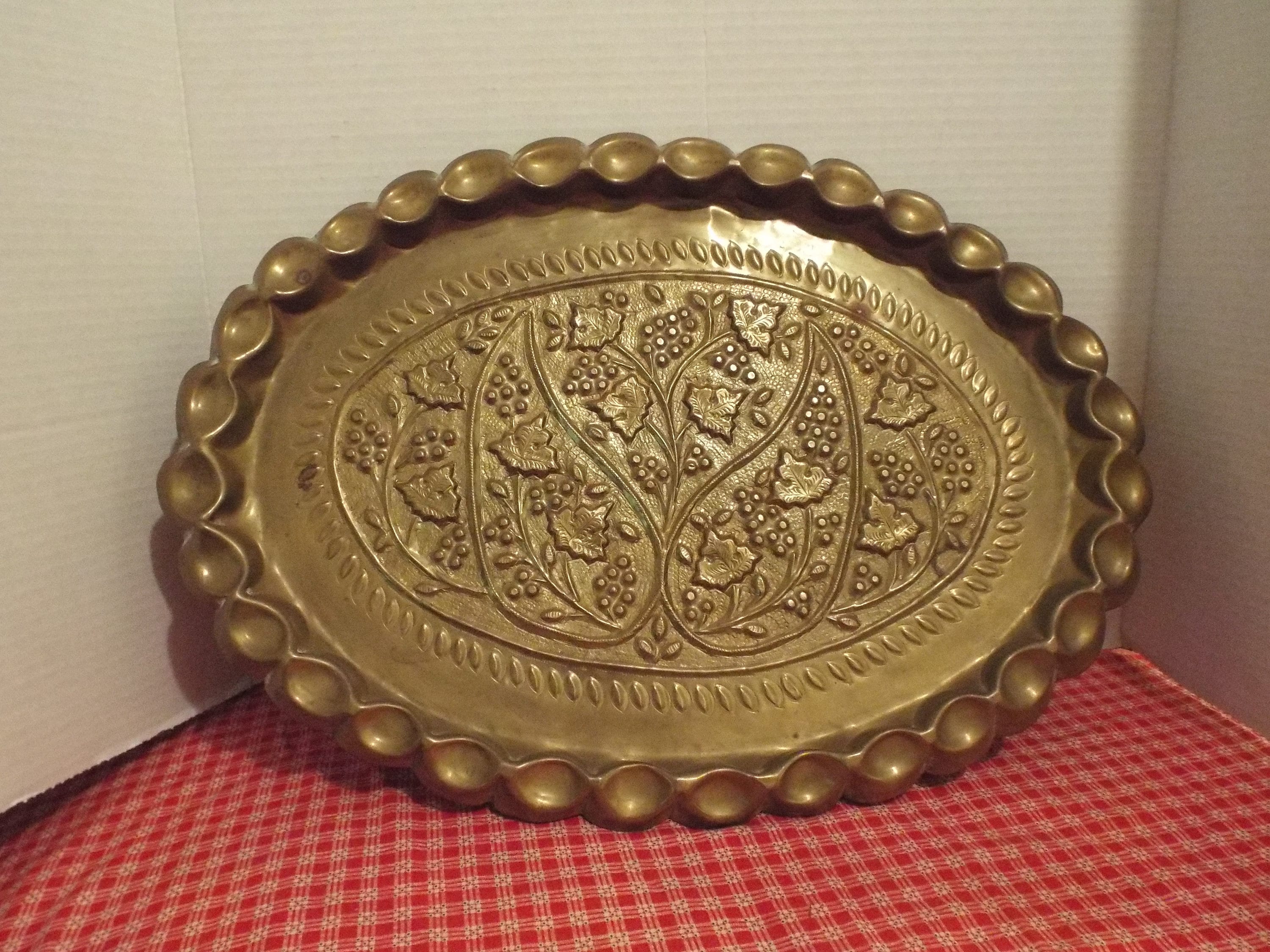 Antique Brass Wall Hanging Vintage Brass Wall Art Etsy