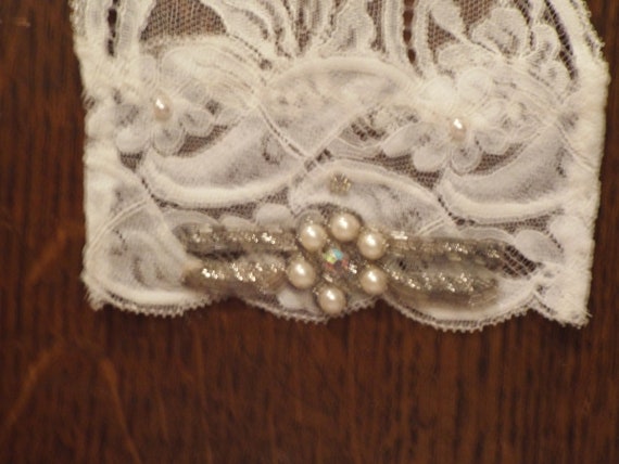 Heirloom White Lace Wedding Belt - image 6