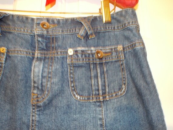 banana republic jean skirt