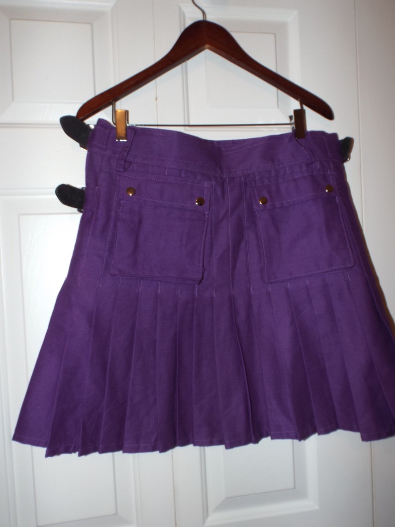 Scottish Purple Utility Kilt Women/'s Vintage Scottish Kilt
