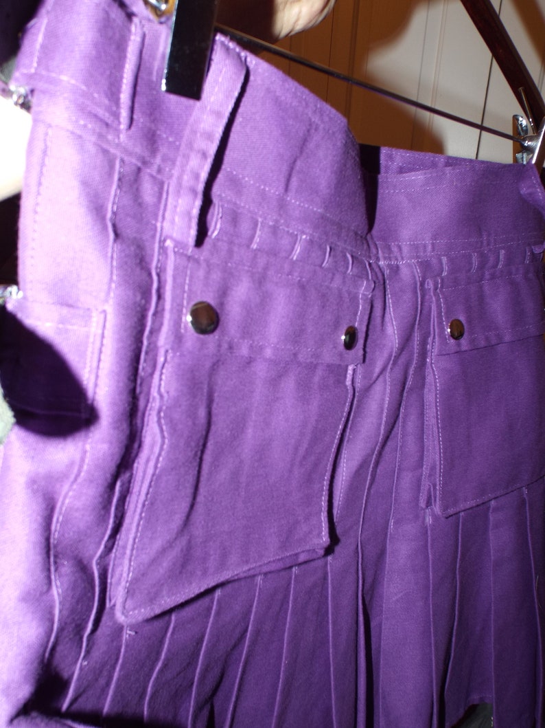 Scottish Purple Utility Kilt Women/'s Vintage Scottish Kilt