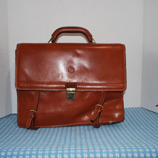 Leather Briefcase - Etsy