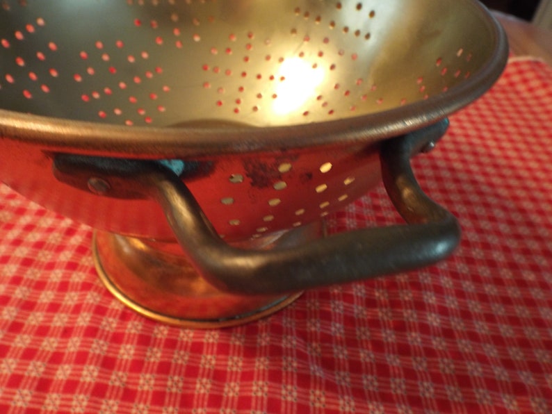 Collectible Copper Colander Country Farmhouse Decor