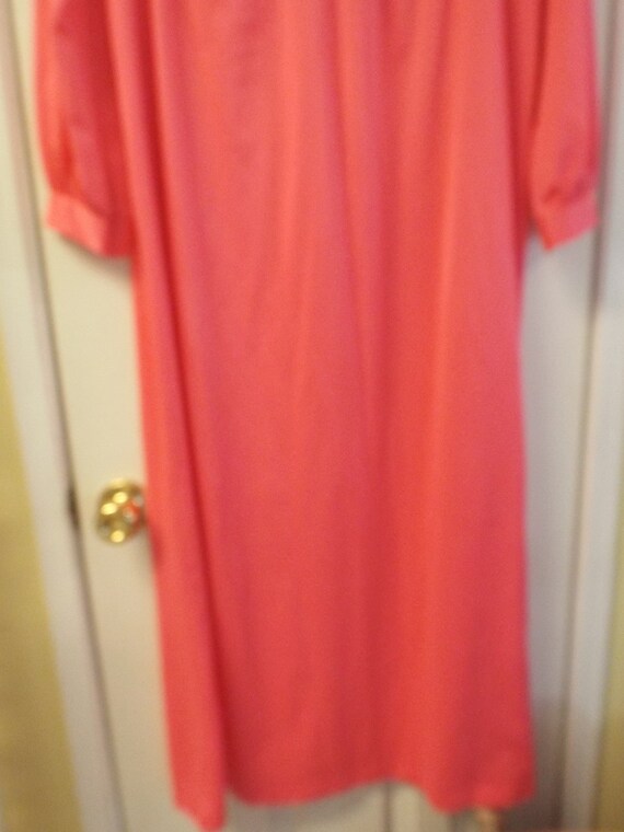 Women's Hot Pink Nightgown, Vintage Pink Long Nig… - image 4