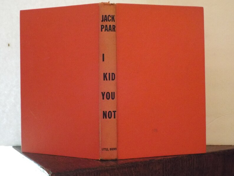 Jack Parr Book I Kid You Not The Tonight Show Etsy