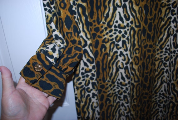 Leopard Animal Print Loungewear 1960s Vintage Bat… - image 4